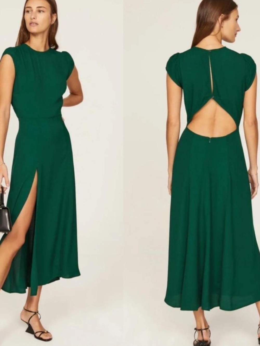 Reformation Gavin Dress Green